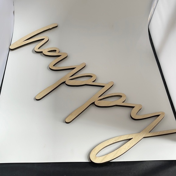 Other - Laser Wood Sign “happy”